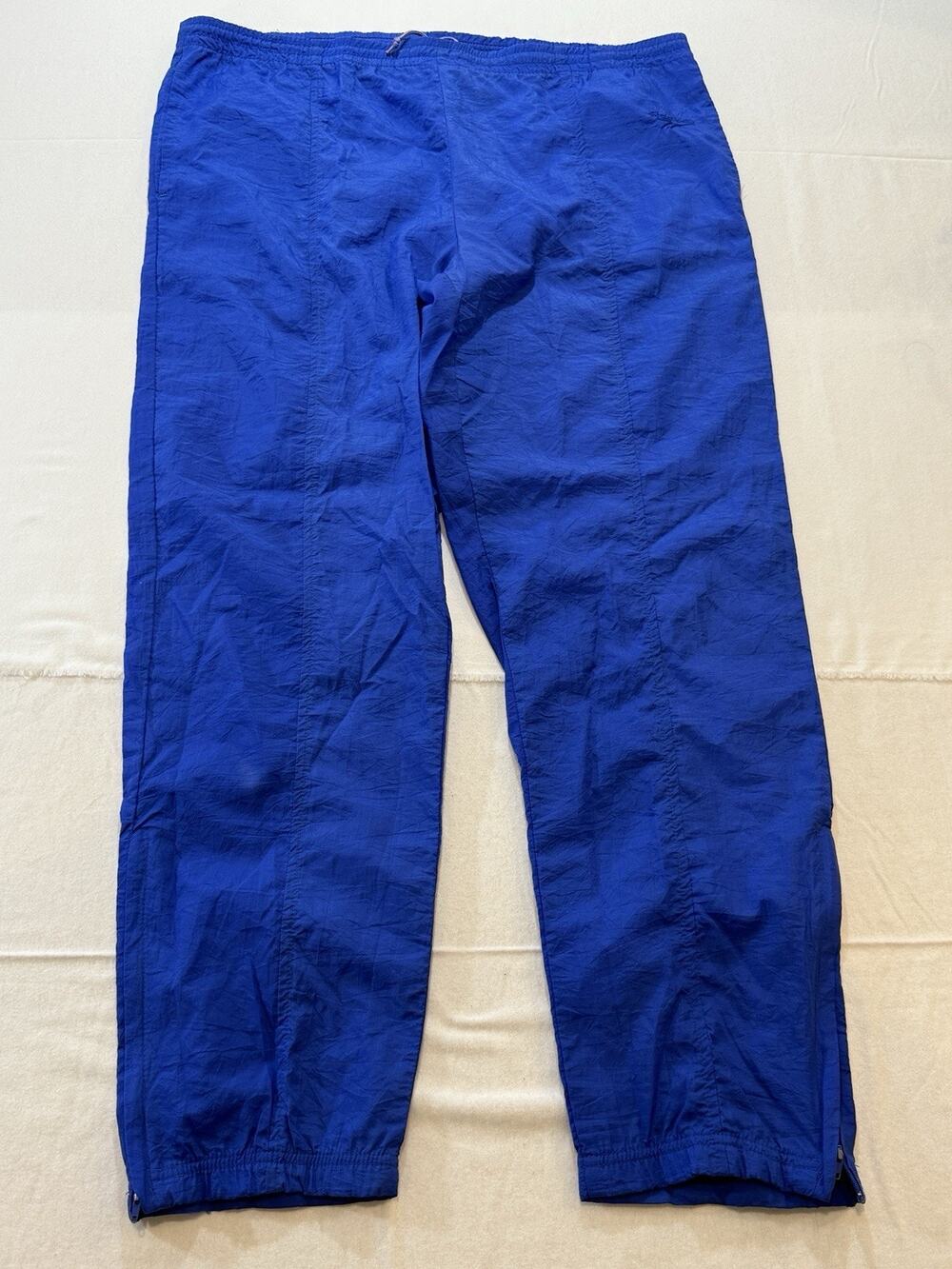 Vintage 90s Reebok Track Pants Mens Large Windbreaker Lined 100% Nylon